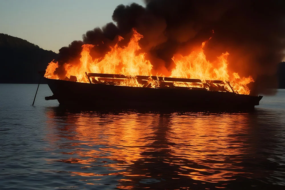 boat fire alton marina illinois 2016 fishing